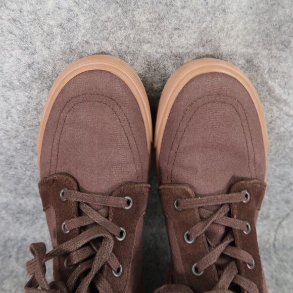 Polo Ralph Lauren Shoes Kids 5 Sneaker Chukka Casual Leather Canvas Boys Brown - Picture 7 of 14